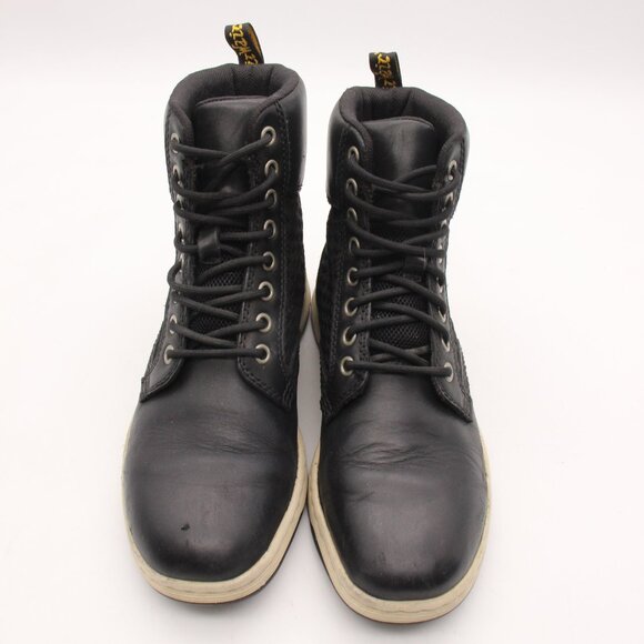 Doc Dr Martens Rigal 8 Eye Black Leather Men's 6 Women's 7 Combat Boots AW004 - Picture 2 of 9